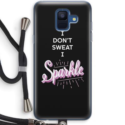 Sparkle quote: Samsung Galaxy A6 (2018) Transparant Hoesje met koord