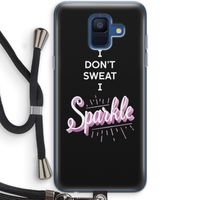 Sparkle quote: Samsung Galaxy A6 (2018) Transparant Hoesje met koord