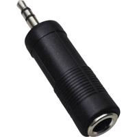 BKL Electronic 1102008 1102008 Jackplug Audio Adapter [1x Jackplug male 3,5 mm - 1x Jackplug female 6,3 mm] Zwart