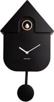 Wall clock modern cuckoo abs black