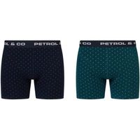Petrol Onderbroek - Petrol Industries - 2-pack Boxershorts - Blauw - Groen - Patroon