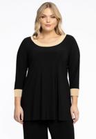 Yoek Tuniek Flare Contrast Lines | Zwart | Maat 54/56