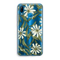 Wit bloemenpatroon: Huawei P20 Lite Transparant Hoesje