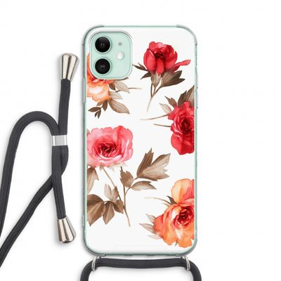 Roosjes: iPhone 11 Transparant Hoesje met koord