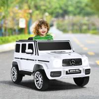 Mercedes Benz Elektrische Auto voor Kinderen met Muziek en Koplamp Incl. 2,4G Afstandsbediening Elektrische Auto voor Kinderen Vanaf 3 Jaar (Wit)