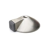 2x stuks deurstopper / deurstoppers roestvrij staal 8,5 x 8,5 x 2,6 cm