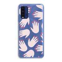 Hands pink: Xiaomi Redmi 9T Transparant Hoesje
