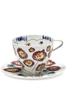 Serax x Marni Midnight Flowers tasse à cappuccino et soucoupe (lot de 2) - Blanc