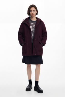 Lange jas met patches - RED - S