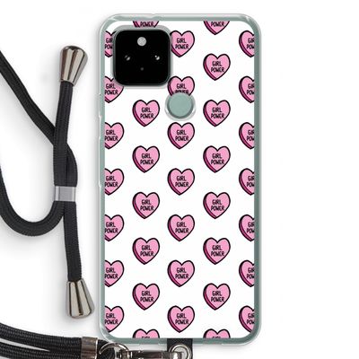 GIRL POWER: Pixel 5 Transparant Hoesje met koord