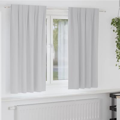 Gordijnen met gordijnen 2 pcs Lichtgrijs Polyester