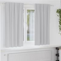 Gordijnen met gordijnen 2 pcs Lichtgrijs Polyester