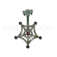 Navelpiercing spinnenweb paars