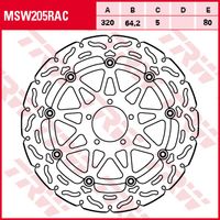 TRW Remschijf, voor de moto, MSW205RAC