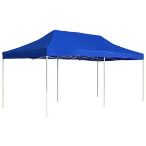 Partytent professioneel inklapbaar 6x3 m aluminium blauw