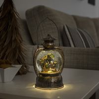 Sneeuwlantaarn voor binnen - Kerststal - Warm wit - 20 cm - Waterlantaarn - Verlichting op batterijen - Timer - Kerstverlichting - thumbnail