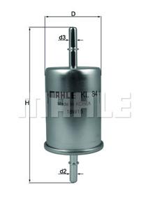 Brandstoffilter MAHLE, Diameter (mm)54,5mm, u.a. für Seat, VW, Saab, Jaguar, Audi, Skoda