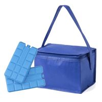 Strand sixpack mini koeltasje blauw inclusief 2 koelelementen - Koeltas - thumbnail
