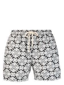 PENINSULA SWIMWEAR short de bain à imprimé géométrique - Noir