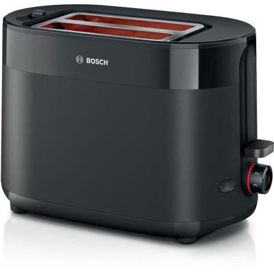 Broodrooster - BOSCH - TAT2M123 MyMoment - Zwart - 2 sneetjes - automatische broodcentrering - ontdooi- en opwarmfuncties