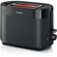 Broodrooster - BOSCH - TAT2M123 MyMoment - Zwart - 2 sneetjes - automatische broodcentrering - ontdooi- en opwarmfuncties