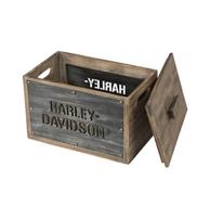 Harley-Davidson Houten Opbergkrat Met Deksel LAATSTE STUKS Harley-Davidson Houten Opbergkrat Met Deksel LAATSTE STUKS