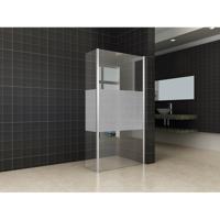 Wiesbaden Zijwand + Hoekprofiel - 300x2000x10mm - NANO - Gedeeltelijk Mat Glas