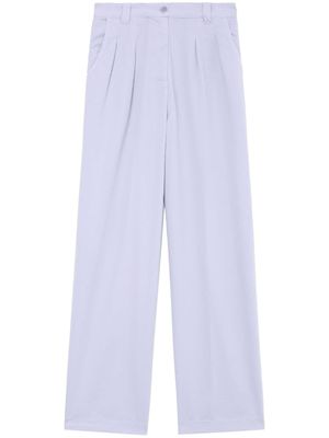 A.P.C. pantalon en coton à coupe ample - Violet