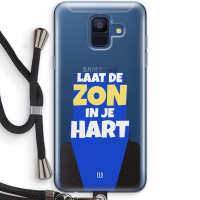 Laat de zon in je hart: Samsung Galaxy A6 (2018) Transparant Hoesje met koord