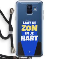 Laat de zon in je hart: Samsung Galaxy A6 (2018) Transparant Hoesje met koord