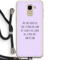 Gek: Samsung Galaxy J6 (2018) Transparant Hoesje met koord