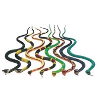 10x Plastic dieren slangen 30 cm   -