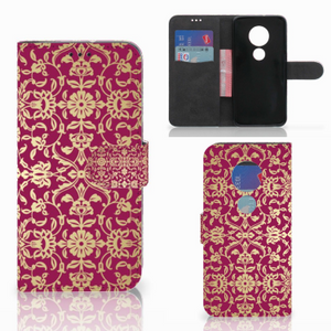 Wallet Case Motorola Moto G7 | G7 Plus Barok Pink