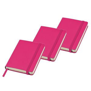 3x stuks roze luxe schriften gelinieerd A5 formaat