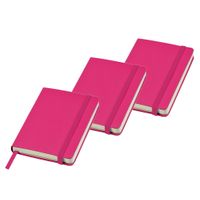 3x stuks roze luxe schriften gelinieerd A5 formaat