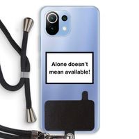 Alone: Xiaomi Mi 11 Lite Transparant Hoesje met koord