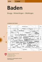 Wandelkaart - Topografische kaart 1070 Baden | Swisstopo - thumbnail