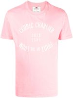 Cédric Charlier t-shirt en coton à logo imprimé - Rose - thumbnail