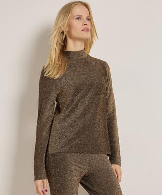 turtleneck top met glitters