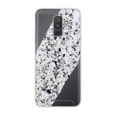 Gespikkelde marmer: Samsung Galaxy A6 Plus (2018) Transparant Hoesje