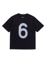 MM6 Maison Margiela Kids t-shirt en coton à logo pailleté - Noir - thumbnail