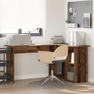 Bureau met plank Oud hout 142 x 102 x 73 cm Bewerkt hout