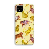 Cute Tigers and Leopards: Pixel 4 XL Transparant Hoesje