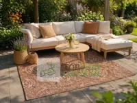 Buitenkleed 120x180cm camel/bruin/ivoor