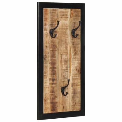 Kapstok 40x2x80 cm massief ruw mangohout