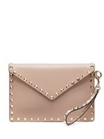 Valentino Garavani pochette Rockstud en cuir - Tons neutres - thumbnail