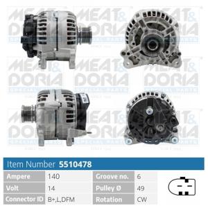 Meat Doria Alternator/Dynamo 5510478