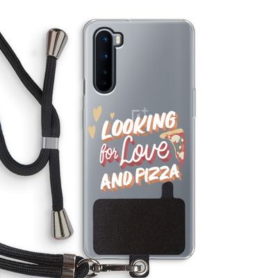 Pizza is the answer: OnePlus Nord Transparant Hoesje met koord