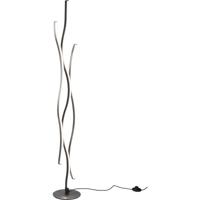 LED Vloerlamp - Trion Lazo - 28W - Aanpasbare Kleur - Dimbaar - Geborsteld Aluminium - Metaal