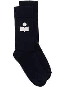 ISABEL MARANT chaussettes Siloki en maille intarsia - Bleu